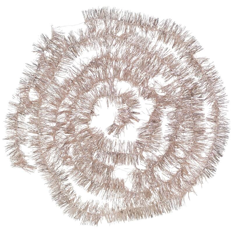 Shiny Two-Tone Tinsel Christmas Garland - 18' x 3" - Pink