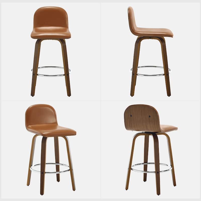 Upholstered Wood Swivel Bar Stools/ Counter Stool