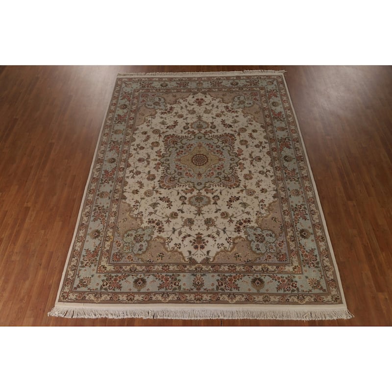 Vegetable Dye Tabriz Chinese Area Rug Handmade Wool Carpet - 8'8" x 11'6"