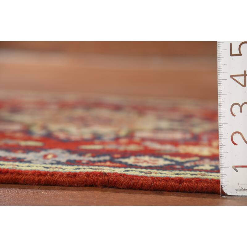 Geometric Heriz Serapi Indian Rug Hand-Knotted Wool Carpet - 2'10"x 5'1"