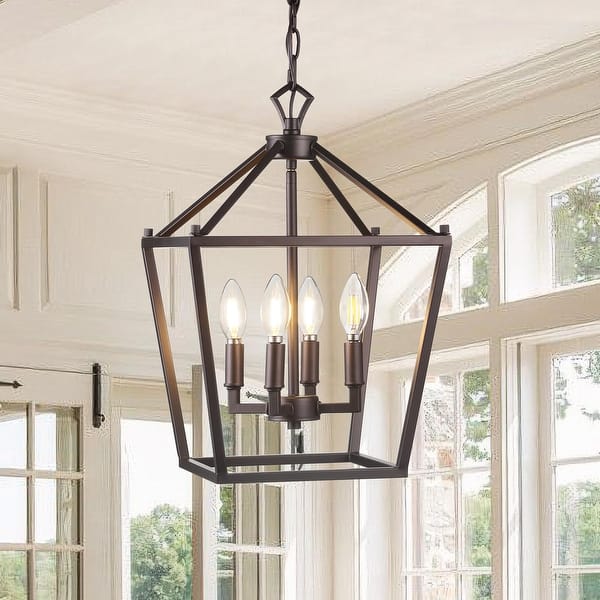 slide 2 of 200, Marion Lantern Metal LED Pendant, by JONATHAN Y