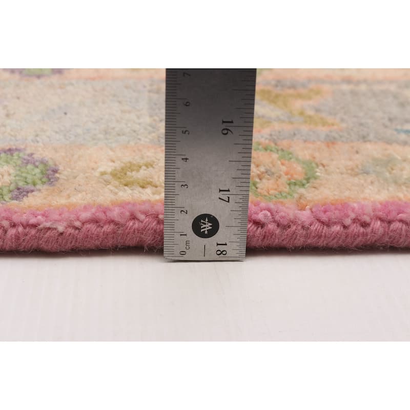 ECARPETGALLERY Hand-knotted Modern Oushak Grey Wool Rug - 2'6 x 9'9