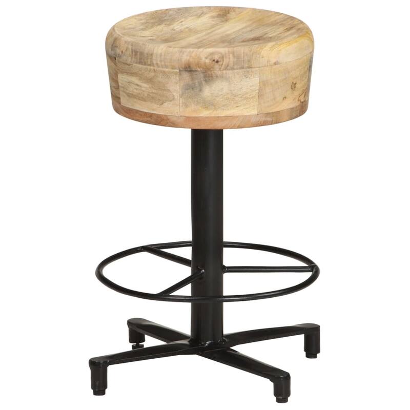 vidaXL Bar Stools 2 pcs 20.5" Solid Mango Wood