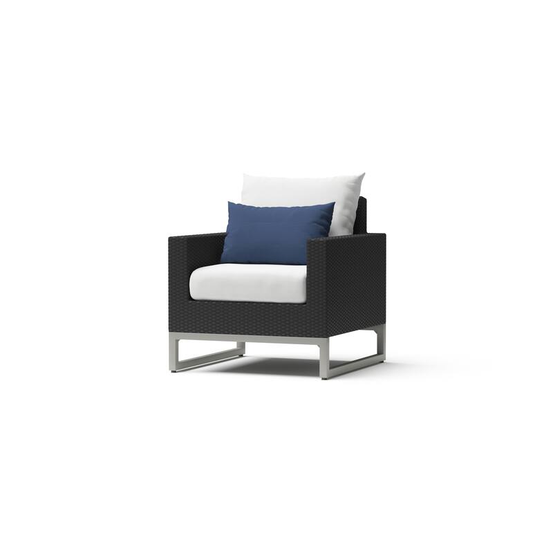 Milo Espresso 4 Piece Sunbrella Outdoor Patio Seating Set