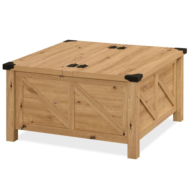 WAMPAT Modern Farmhouse Coffee Table
