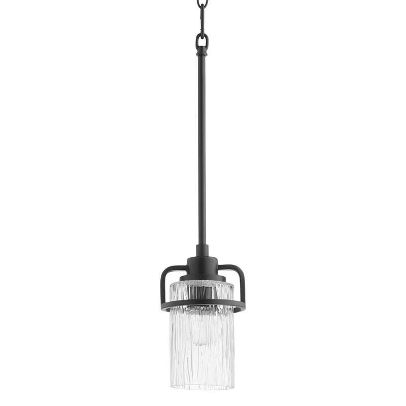 Quorum International 327 Lazo 6" Wide Mini Pendant - Textured Black