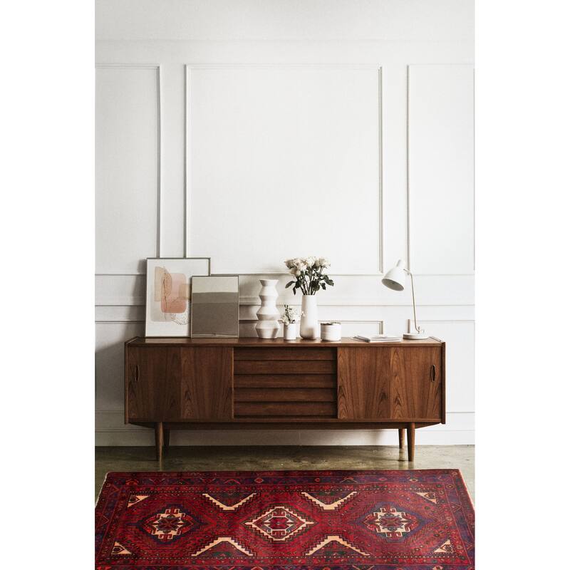 ECARPETGALLERY Hand-knotted Andelz Red Wool Rug - 4'1 x 6'10