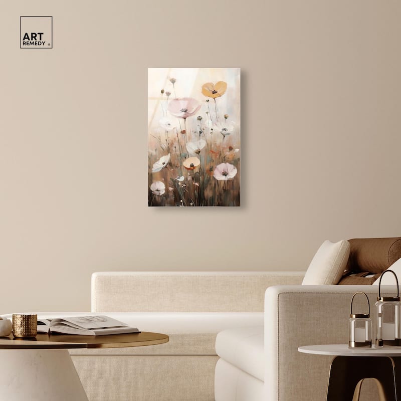 Delicate Flowers in Bloom Acrylic by Art Remedy, Ready to Hang