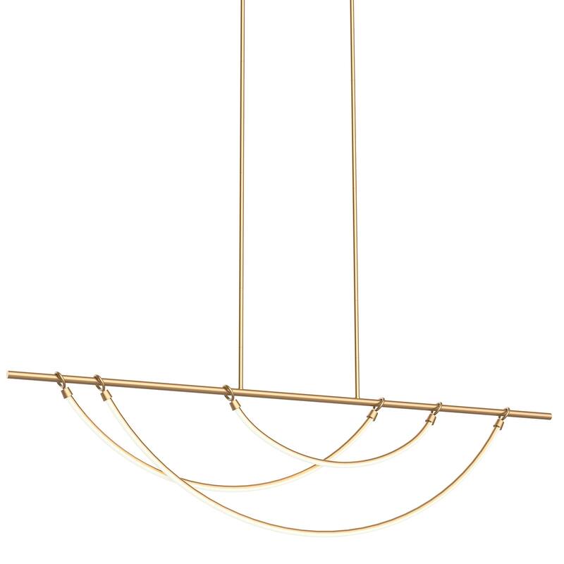 Alora Lighting LP317460 Aryas 60" Wide LED Linear Chandelier - Vintage Brass