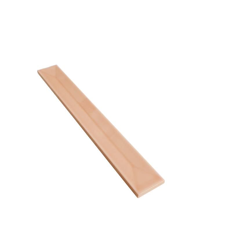 Apollo tile 2" x 16" Horizonte Glossy Powder Pink Ceramic Tile (10.76 sq ft/case) - 50 Pack