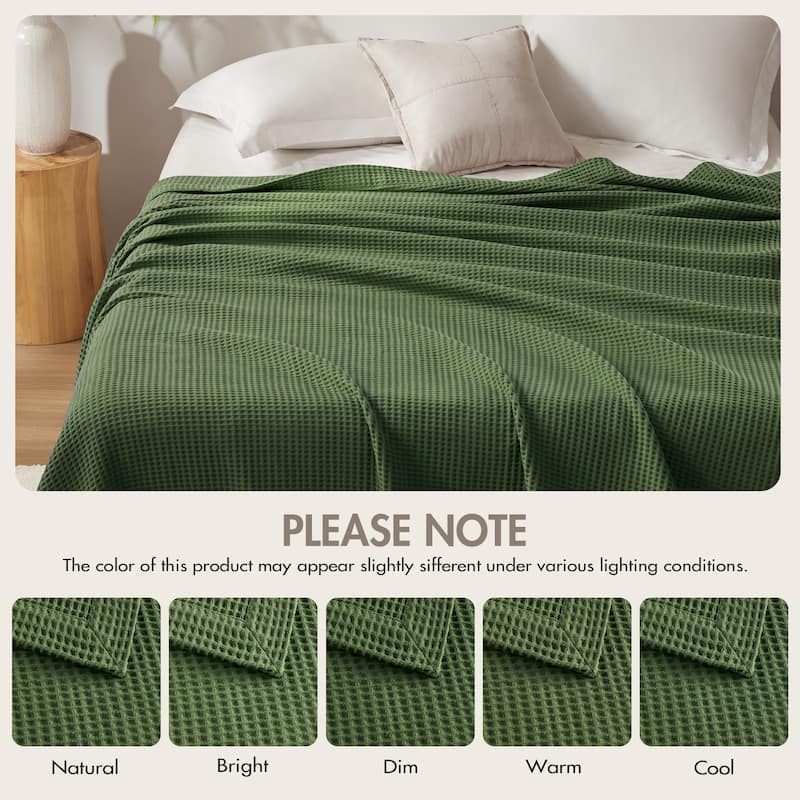 Madison Park Waffle Weave Cotton Blanket