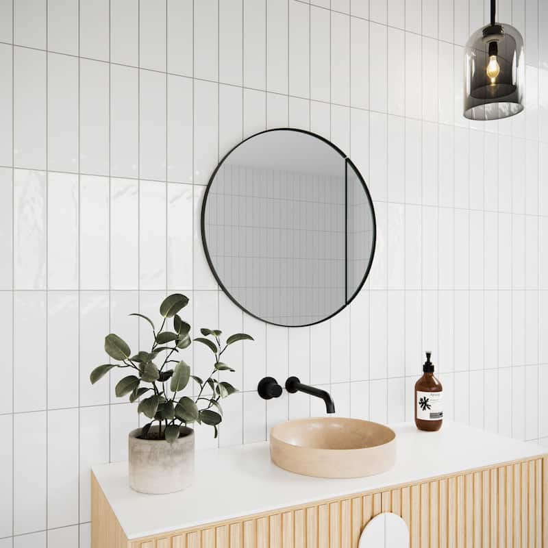 One Door Steel Frame Round Shape Medicine Cabinet
