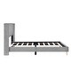 preview thumbnail 8 of 39, Queen Size Corduroy Platform Bed with Tufted Headboard and Metal Legs