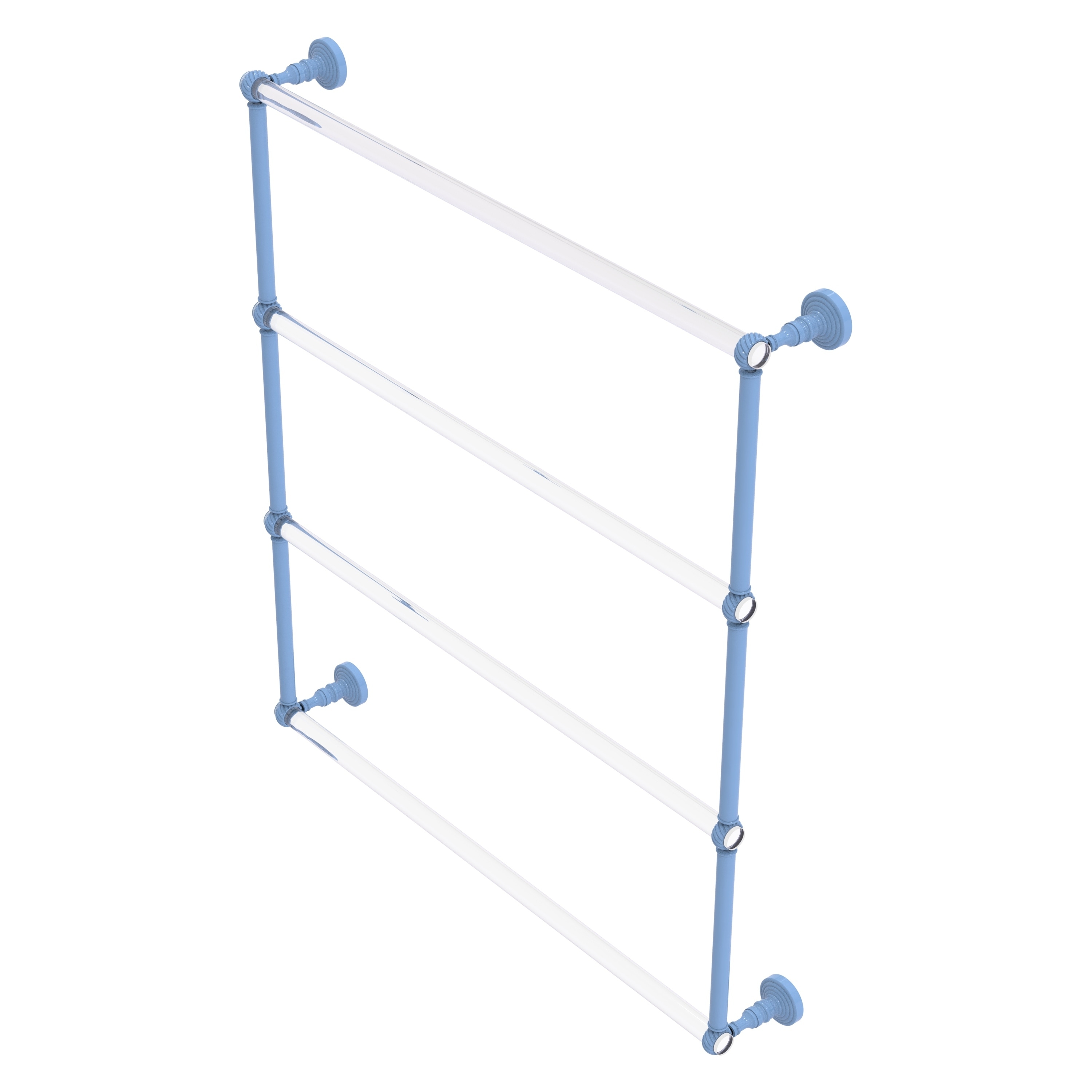 Allied Brass Pacific Grove Collection 4 Tier 24 Inch Ladder Towel Bar with Twisted Accents