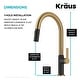 preview thumbnail 80 of 149, Kraus 2-Function 1-Handle 1-Hole Pulldown Sprayer Brass Kitchen Faucet