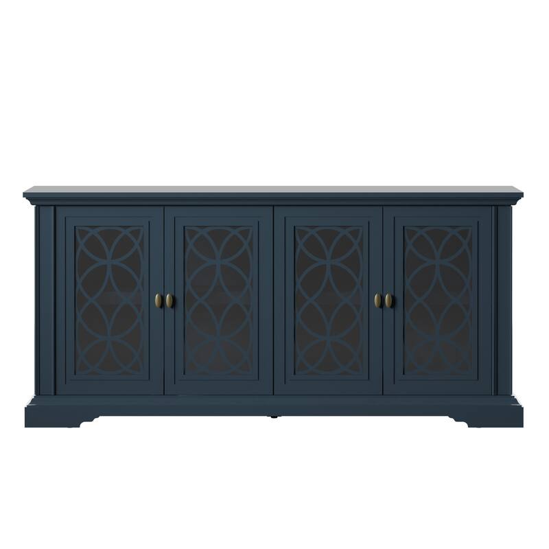 TV Stand for TVs up to 65" with Screen Printed Doors