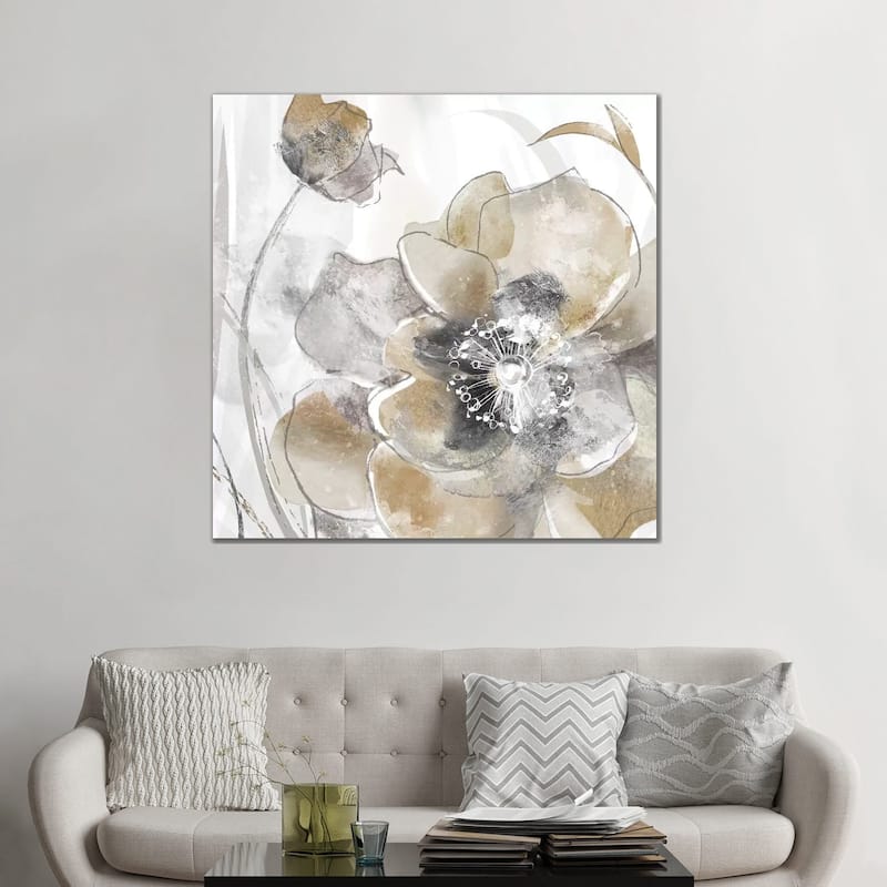 iCanvas "Taupe Spring Poppy I" by Maria Donovan Canvas Print