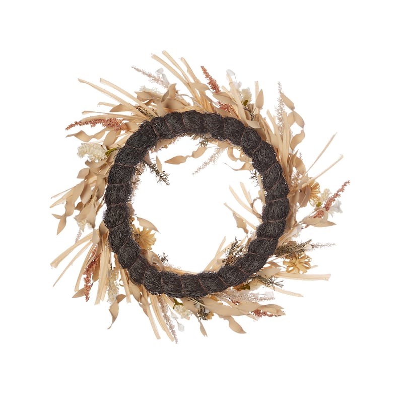 26 inch Golden Wild Flower Wreath