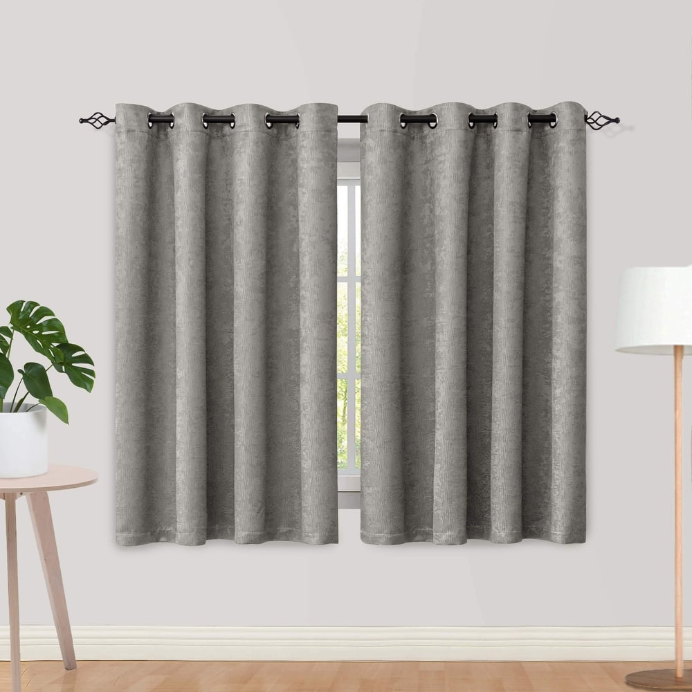 Subrtex Blackout Curtain Solid Thermal Window Drapes Panel Pair
