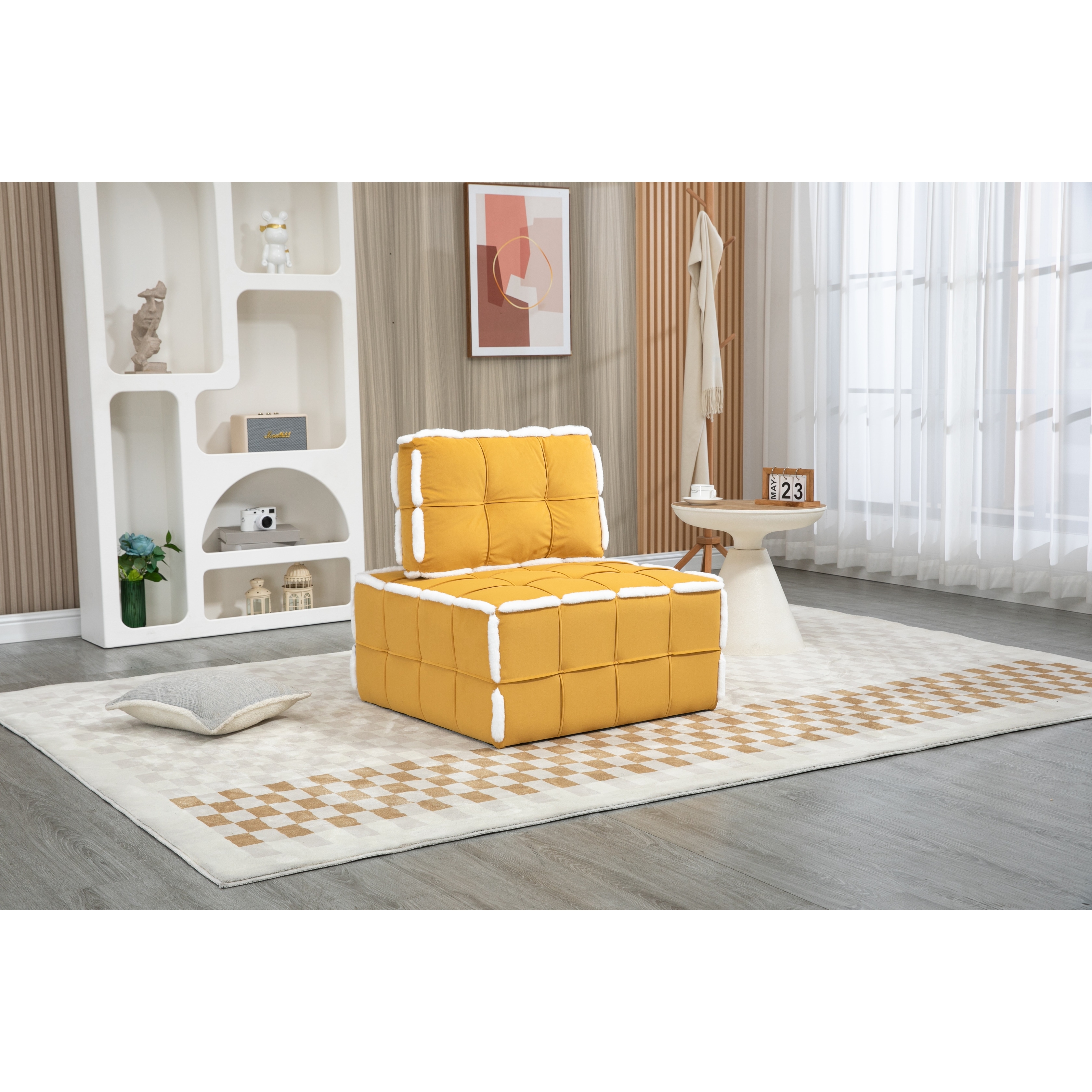 Yellow oversized sale chair