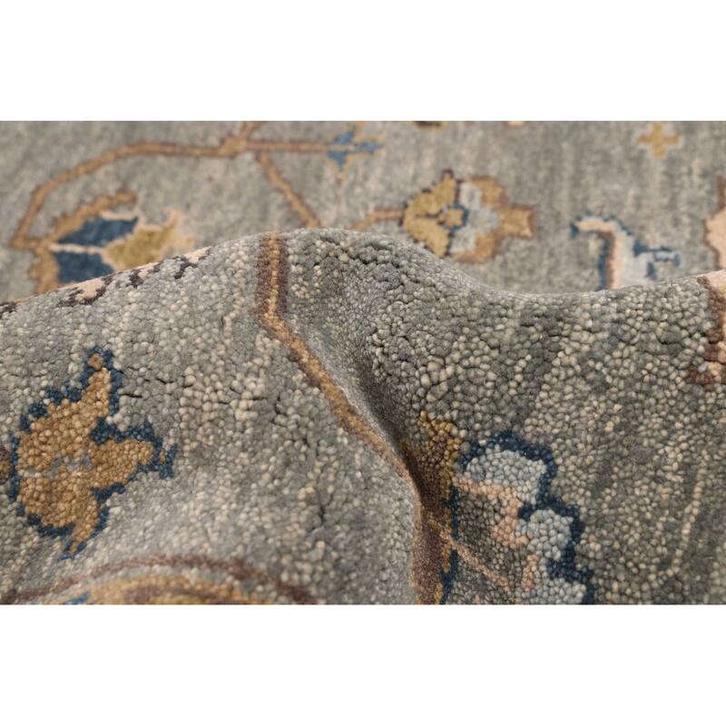 ECARPETGALLERY Hand-knotted Finest Agra Jaipur Teal Wool Rug - 9'6 x 13'4