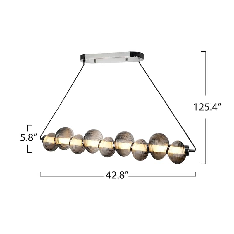 Artcraft Ariel Integrated LED Island-Light - Chrome with Black Accent