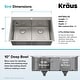 preview thumbnail 7 of 16, KRAUS Standart PRO Stainless Steel 33 in Topmount Drop-In Kitchen Sink