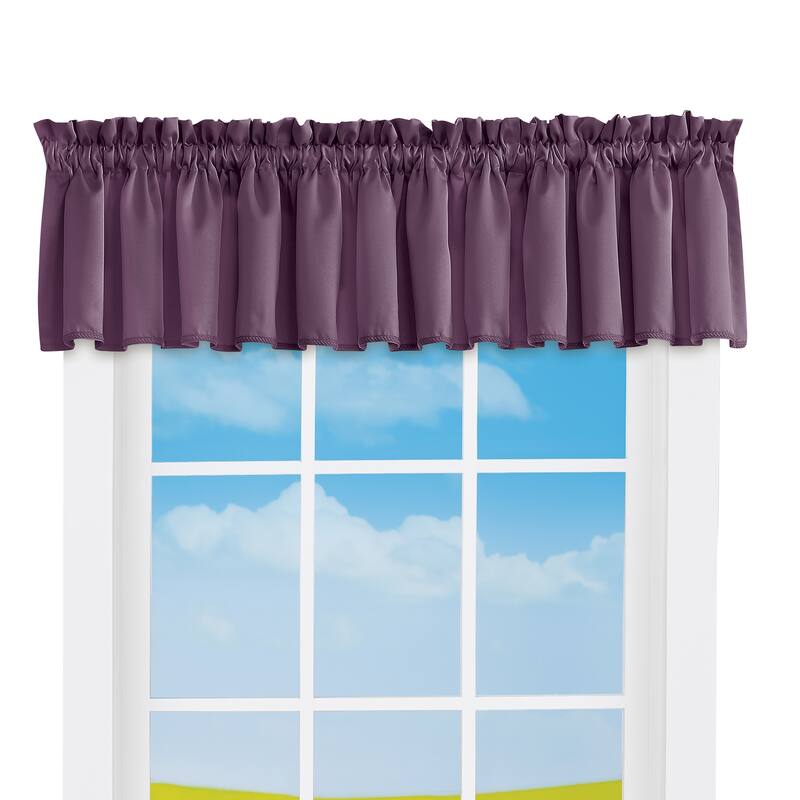 Madison Room-Darkening Solid Color Window Valance - 54" x 18"