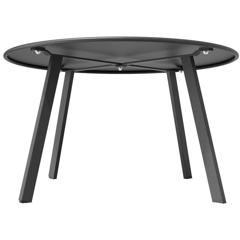 Outdoor Round Coffee Table, 28'' Patio Side Table for Backyard Patio Deck