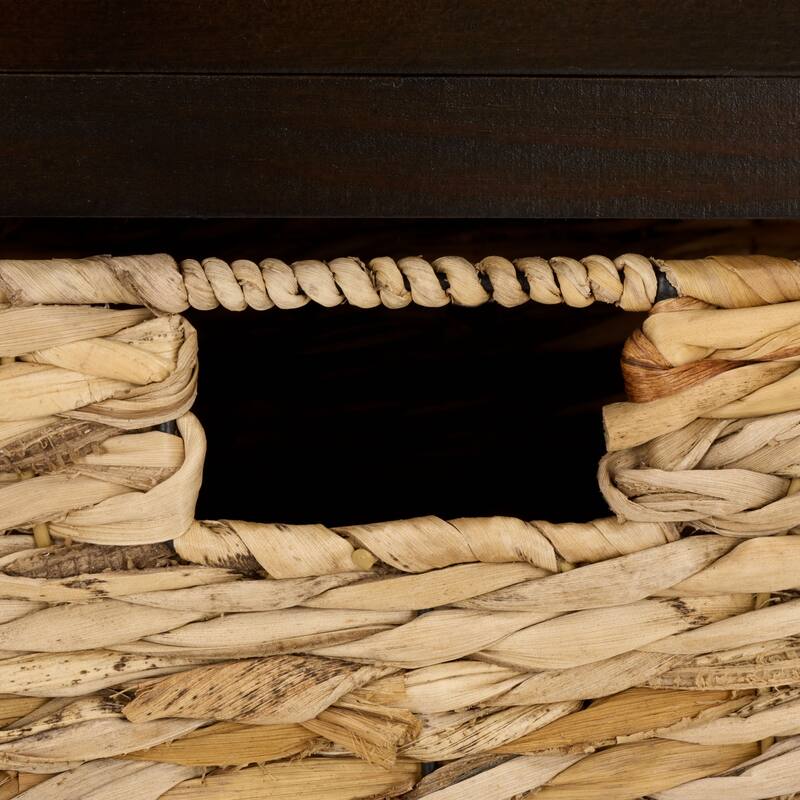 SAFAVIEH Hermine Distressed Black 4-Drawer Storage Side Table - 15" x 11.8" x 35.8" - 15"W x 12"D x 36"H