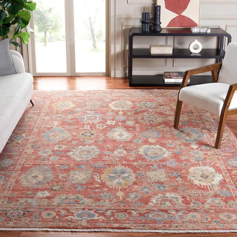SAFAVIEH Hand-Knotted Sultanabad Mitrea Traditional Wool Rug - 8' x 10' - Red/Beige