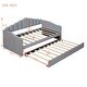 preview thumbnail 24 of 35, Elegant design,Twin size Upholstered Daybed with Trundle ,Velvet Sofabed with USB Charging Ports,No Box-spring Needed