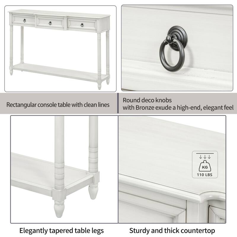 Console Table Sofa Table with Drawers