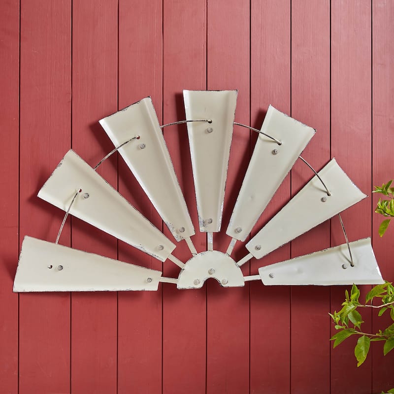 Glitzhome Farmhouse Rustic Wind Spinner Wall Decor