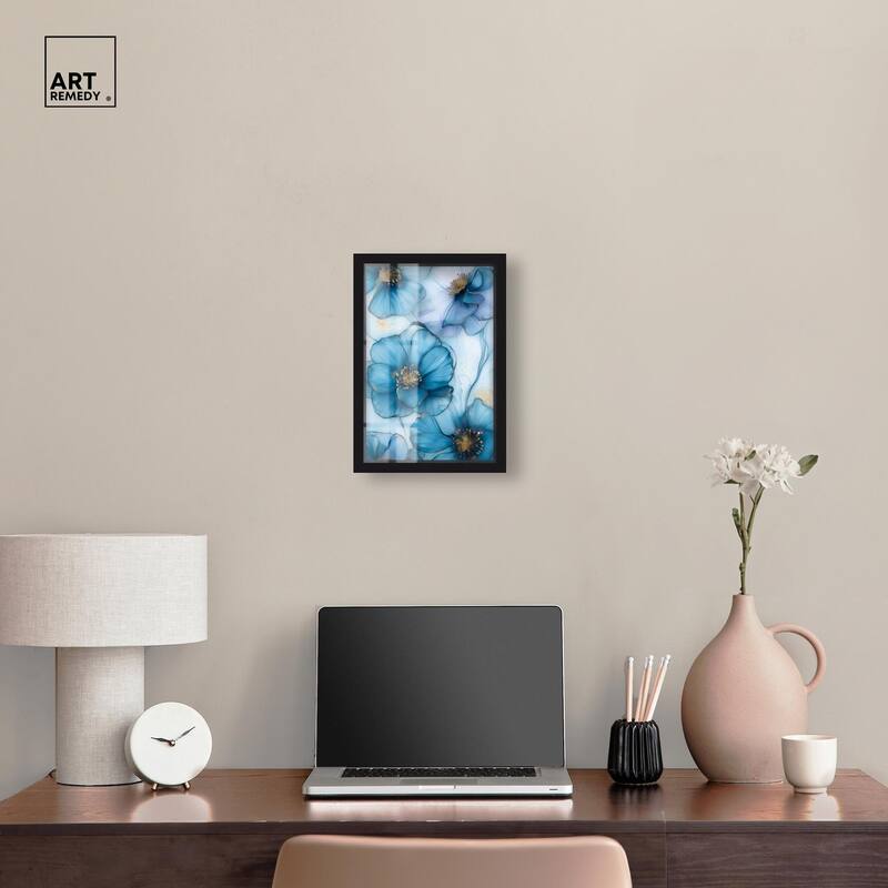 Gilded Cyanescence Shadowbox by Art Remedy
