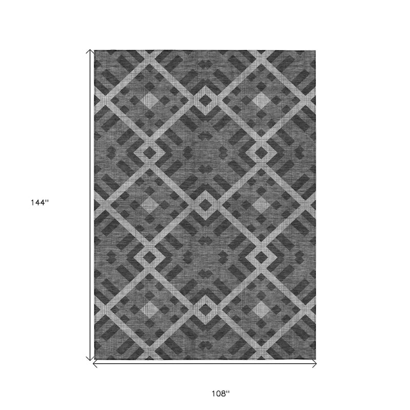 HomeRoots Geometric Transitional Rectangle Outdoor Rug