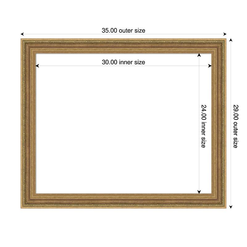 Elliot Gold Framed Dry Erase Magnetic Board - 35 x 29 in