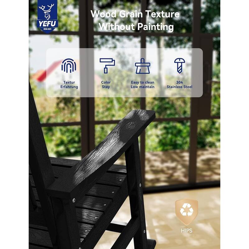 WINSOON All Weather Outdoor Rocking Chair