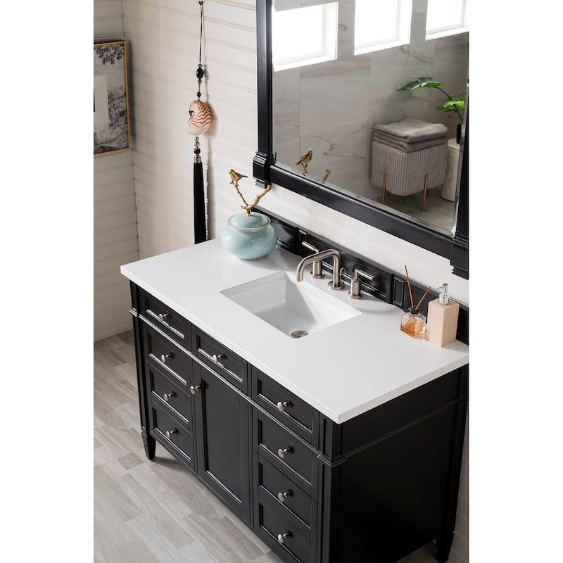 James Martin Vanities Brittany 48" Single Vanity, Black Onyx