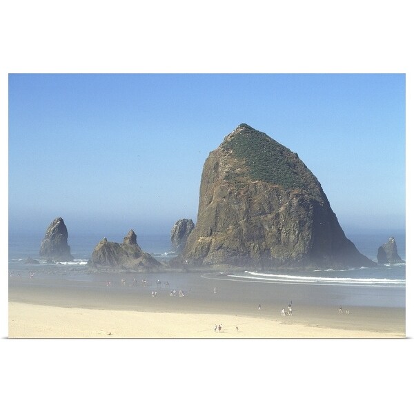 "Haystack rock on Cannon Beach, Oregon" Poster Print