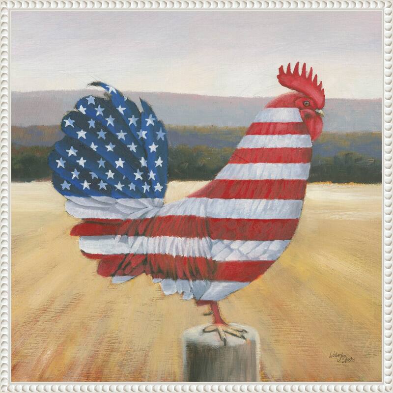American Rooster by Wellington Studio Framed Canvas Wall Art Print