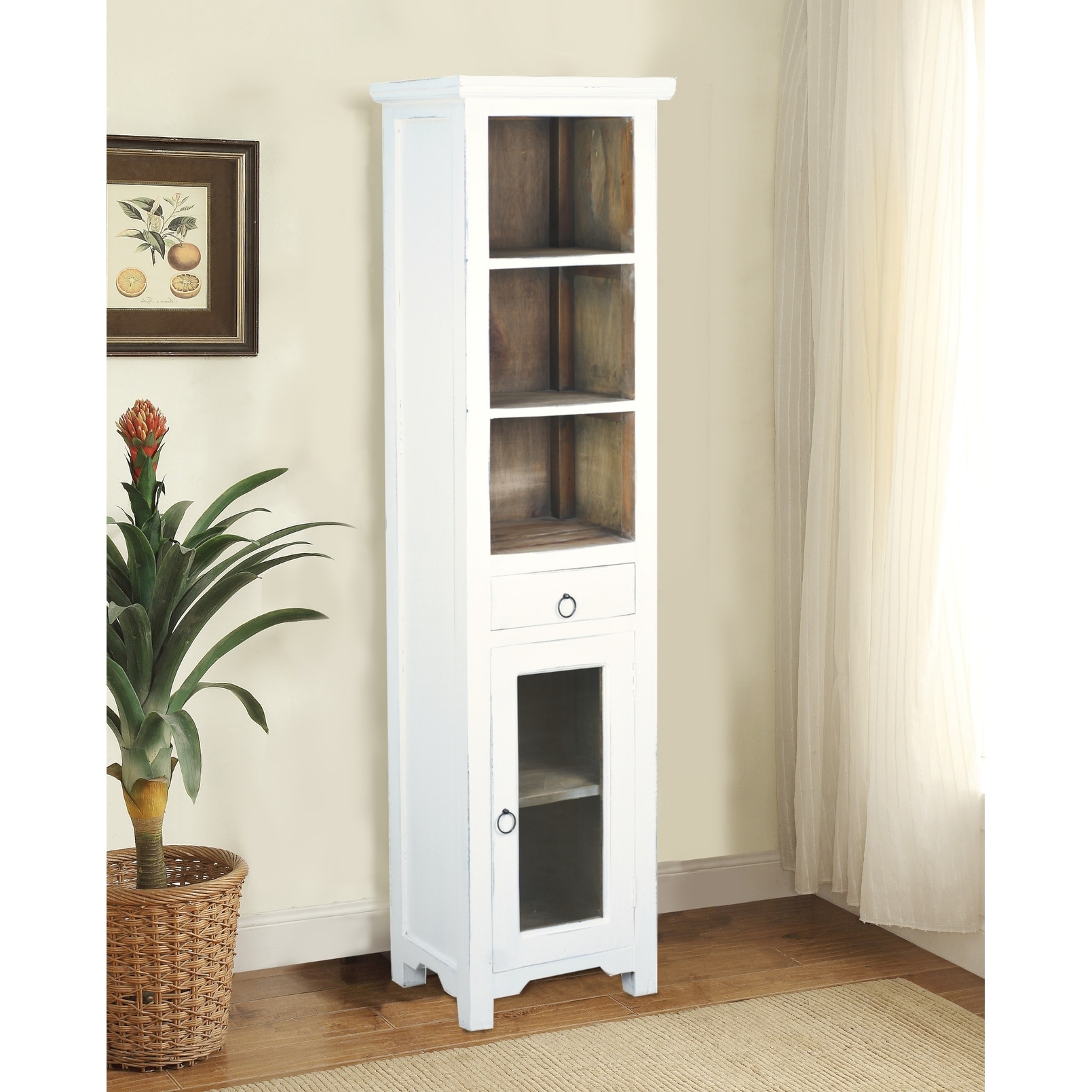 Narrow accent cabinet online with doors