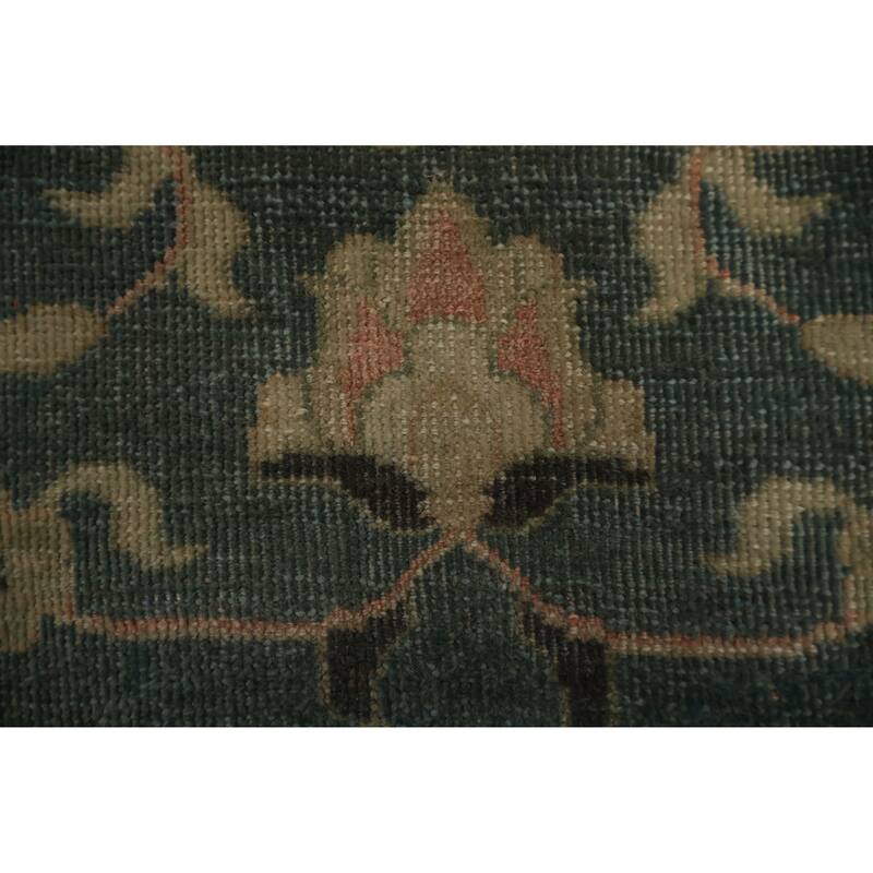 Hand Knotted Oriental 100% Wool Carpet Traditional All-Over Navy Blue & Blues Ziegler Area Rug - 12' 3'' X 10' 10''