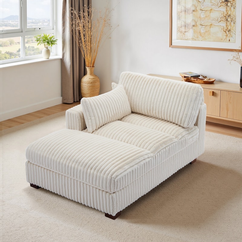 Oversized L-Shape Upholstered Chaise Lounge Sofa Couch