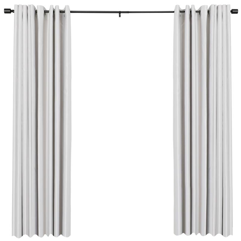 UTOPIA ALLEY 3/4 Inch Curtain Rod - Curtain Rods For Windows 48 to 86 Inch, Adjustable Drapery Rods, Black