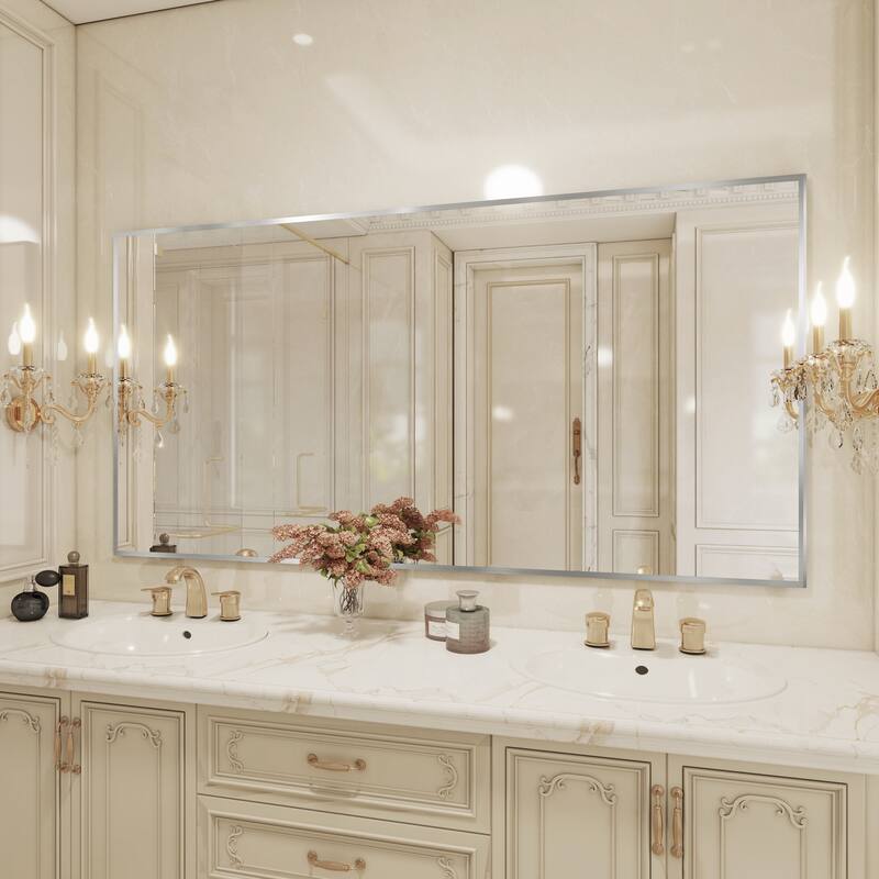 QuivaraView Wall Mounted Aluminum Frame Bathroom Vanity Mirror
