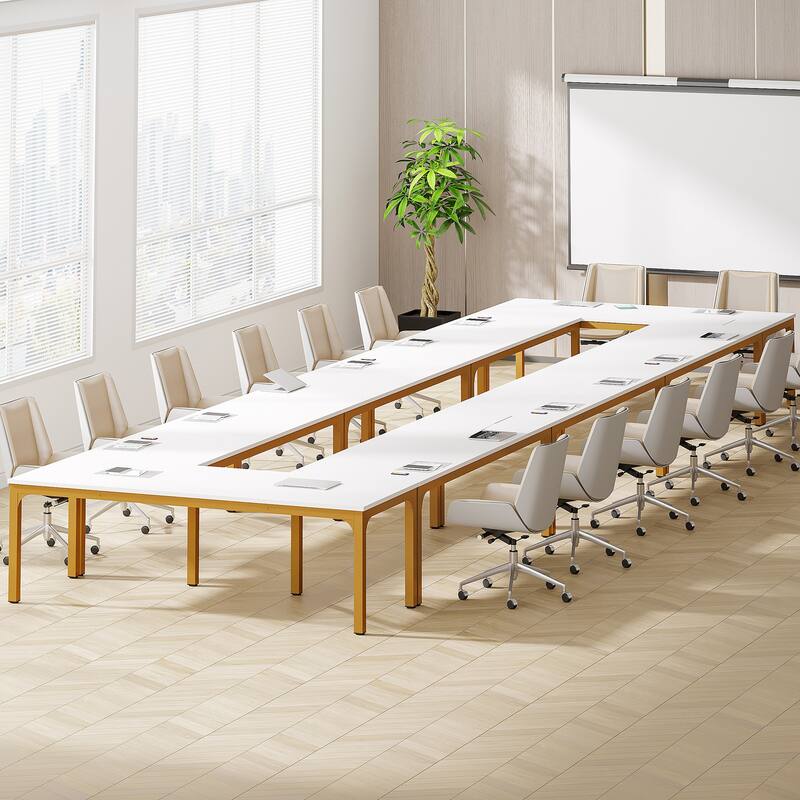 78.74" Large Rectangle Conference Table, Office Meeting/Seminar/Business Table Desk for Office Boardroom & Meeting Room