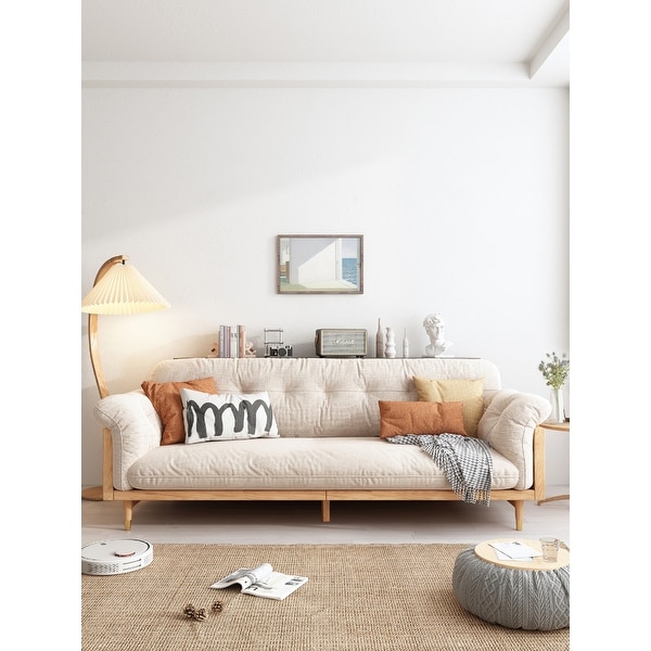 Modern on sale linen sofa