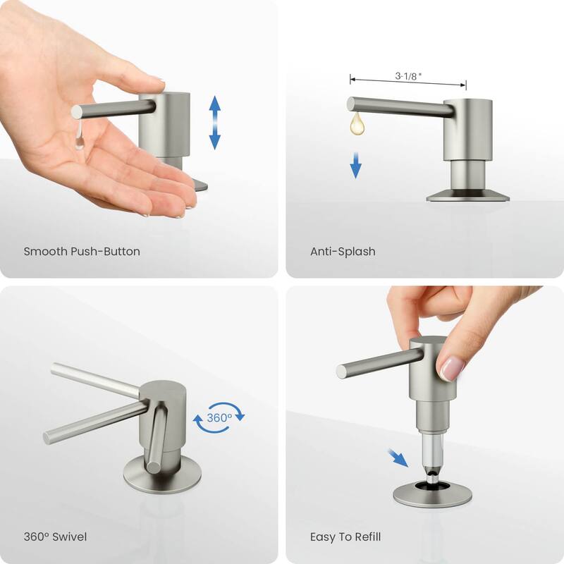 Kitchen Lead Free Solid Brass Construction Soap Dispenser