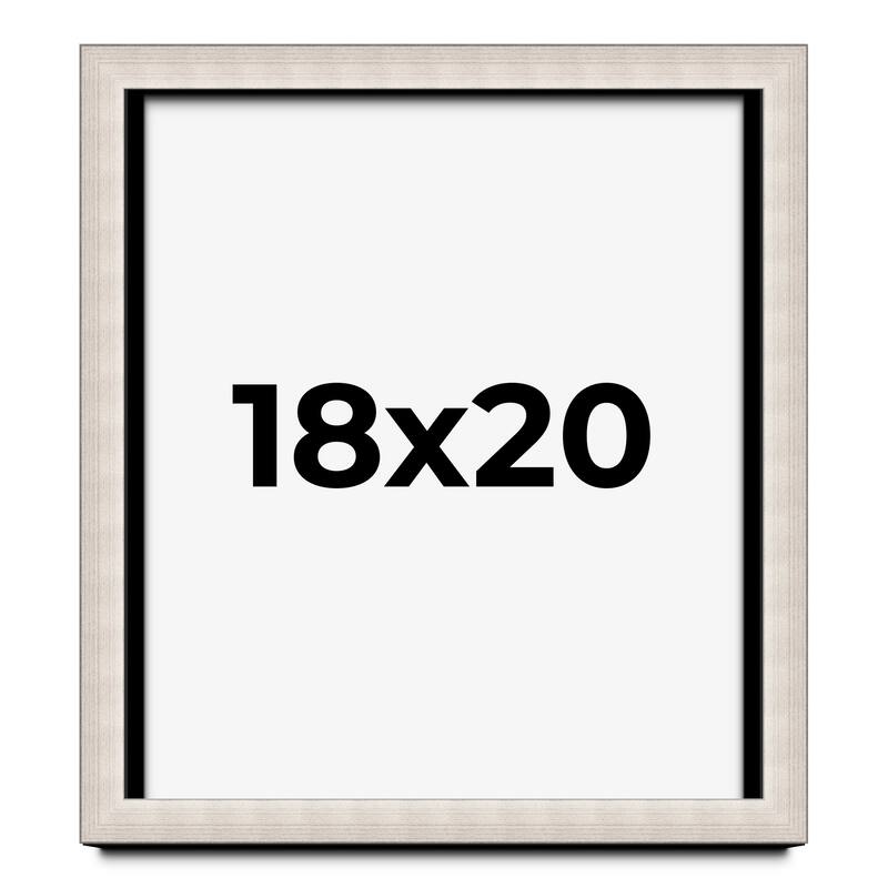 18x20 Shadow Box Frame Silver Real Wood Contemporary Shadowbox Display Frame UV Acrylic Front Acid Free Backing and Hardware